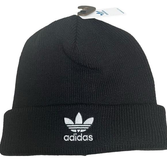 Adidas Original Trefoil Black Beanie Women’s‎ Fit NWT - Picture 1 of 5